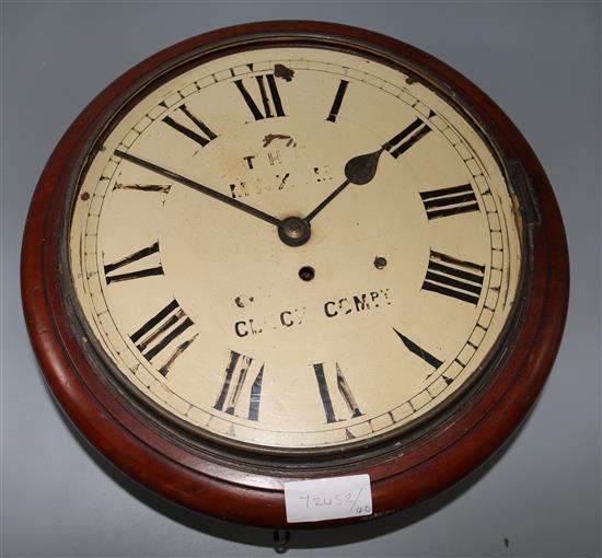 A Victorian fusee wall clock